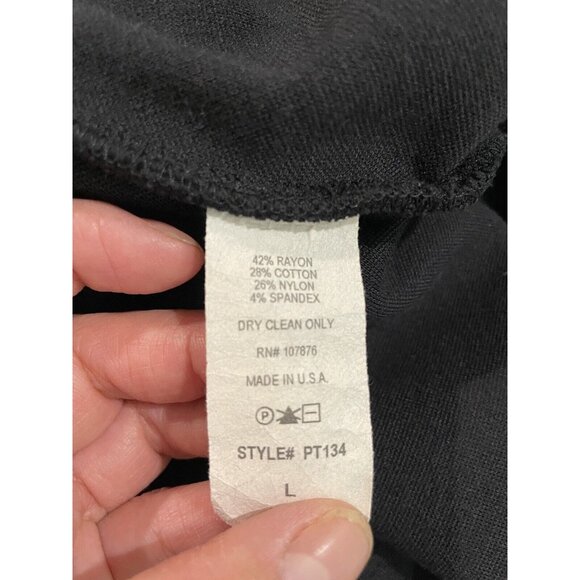 Comfy USA Black Stretch Poplin Funky Flated Button Shirt Tunic Size L - Picture 8 of 16